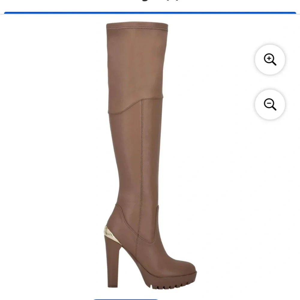 GUESS Taylin  Over the‎ Knee Tan Platform Boots Size 9.5 M